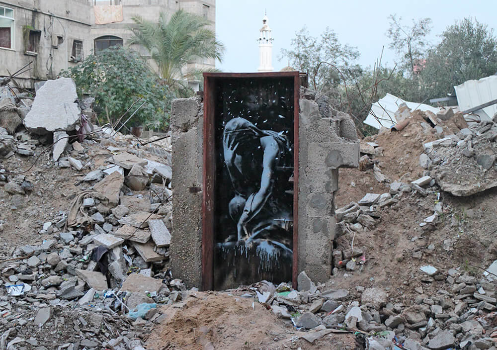 Banksy in Gaza 2015 street art