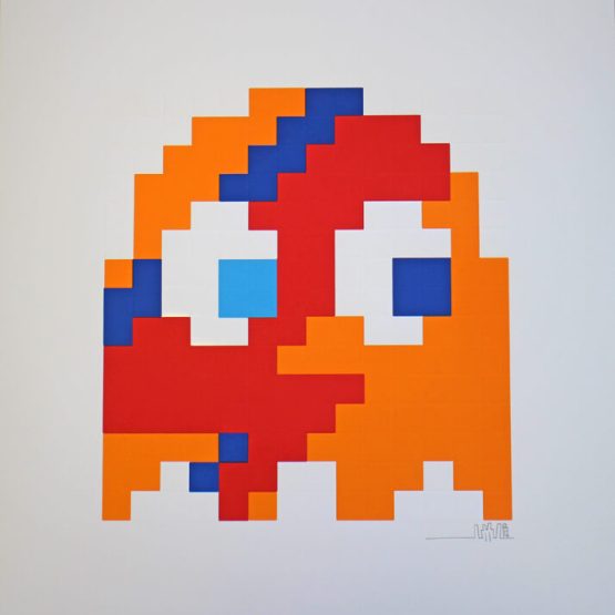 Invader - Aladdin Sane Clyde (Orange) Print