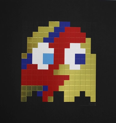 Invader - Aladdin Sane Print (Gold)
