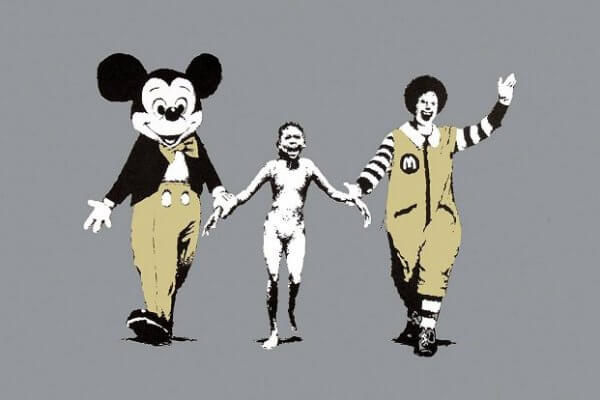 Banksy Napalm unsigned screen print Pest Control authenticated GraffitiStreet