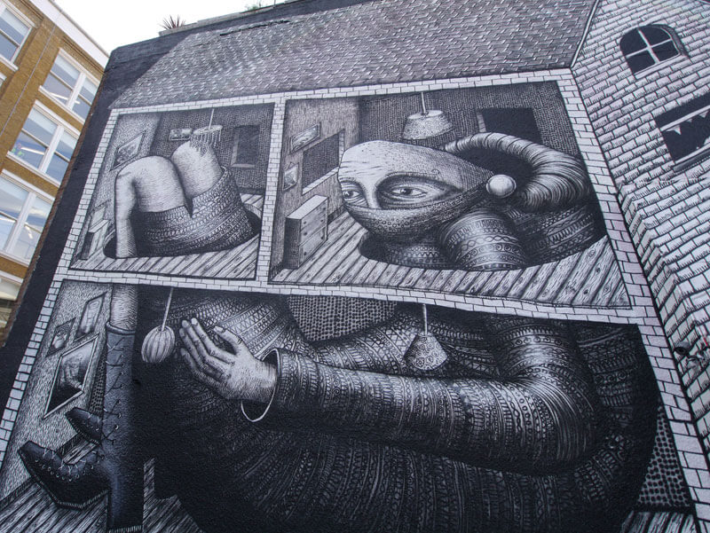 Phlegm Street Art, London