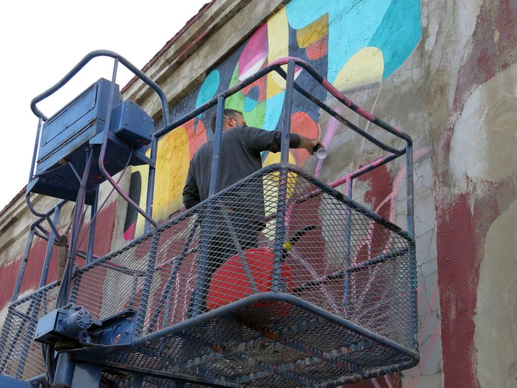 Ruben Sanchez, Street art mural, Brooklyn, New York City, 2016. Photo credit Luis Lucas.
