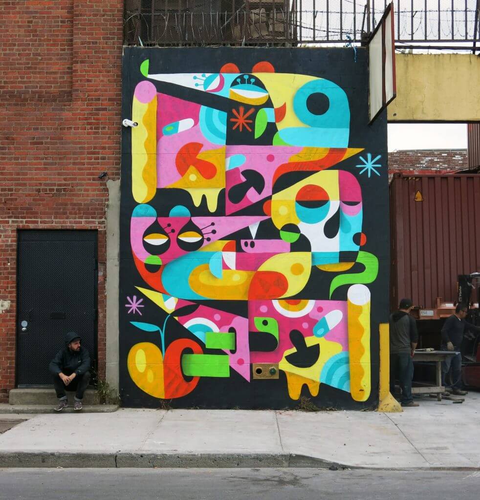 Ruben Sanchez, Street art mural, Brooklyn, New York City, 2016. Photo credit Luis Lucas.