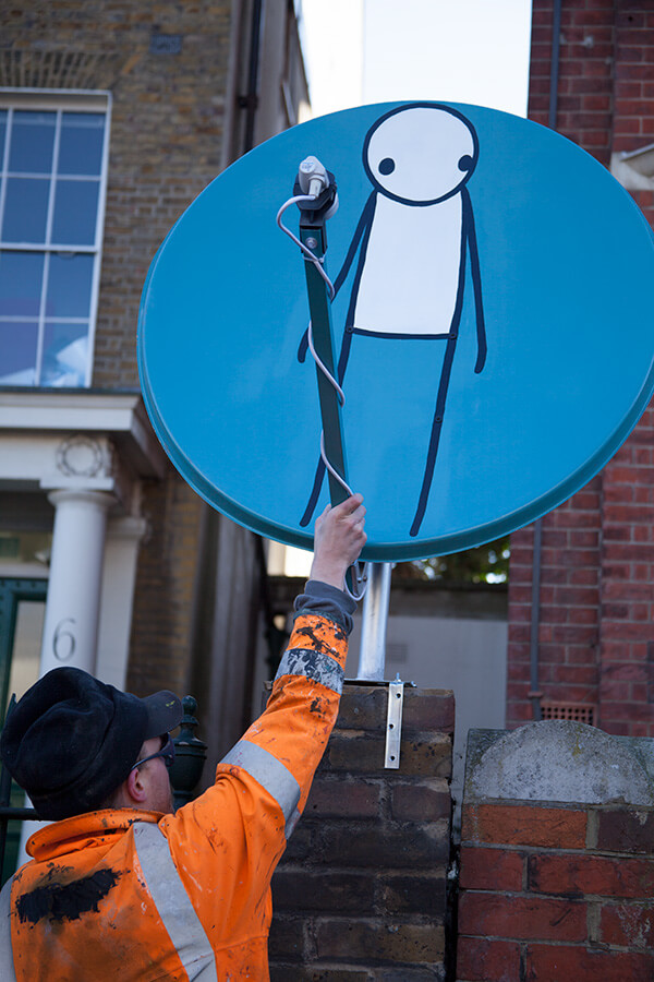 Stik, Street art piece 'Seen', Hackney, London