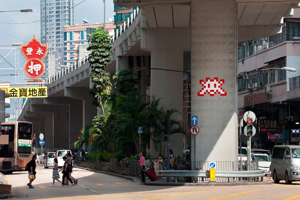 Invader, Space Invasion, Hong Kong 2017. Photo Credit Invader