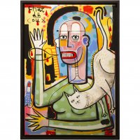 Joachim - Girl And The White Cat Canvas 1/1