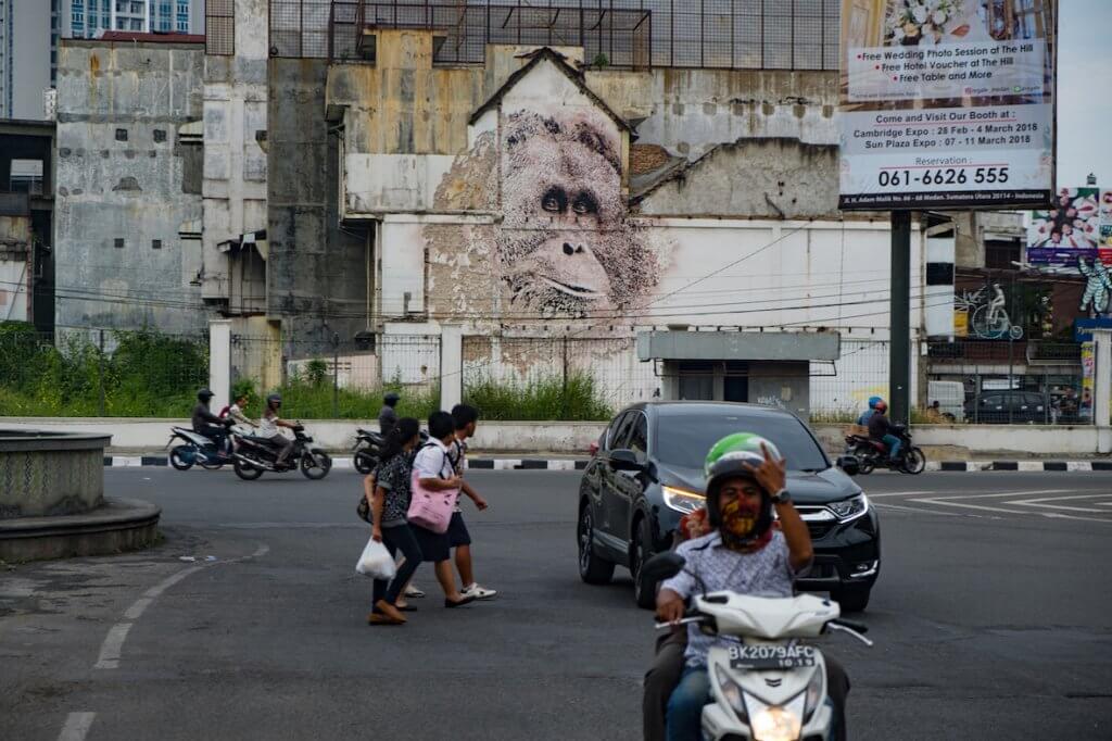 Vhils, Splash & Burn 2018. Photo Credit Ernest Zacharevic