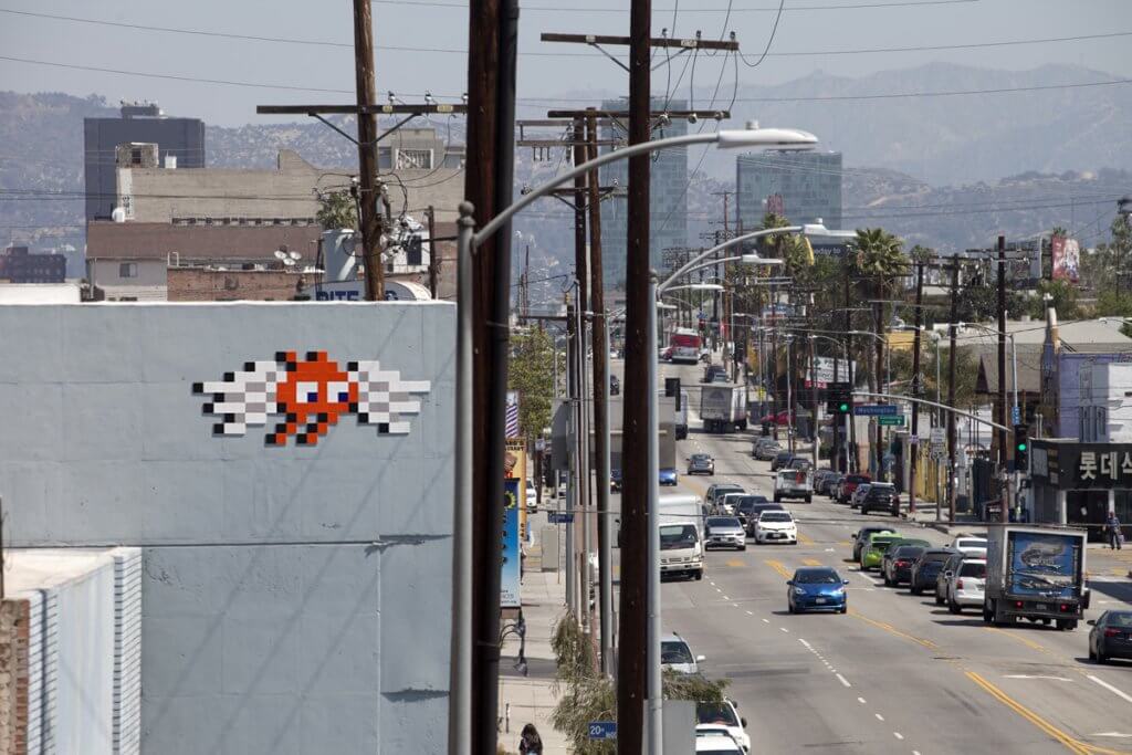 Invader, 7th Wave of Los Angeles invasion 2018. Photo Credit Invader