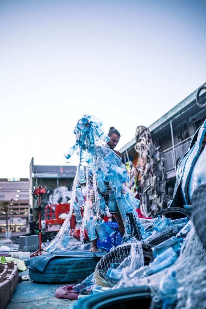 Bordalo II, Wild Wild Waste, Big Trash Animal Zoo, Life is Beautiful Festival, downtown Las Vegas 2018. Photo Credit JustKids