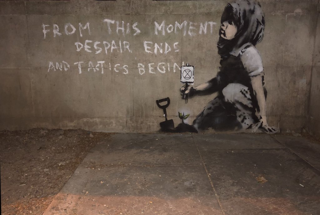 Banksy Extinction Rebellion mural at Marble Arch London