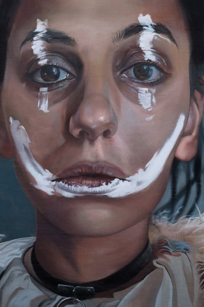 Detail of Case Maclaim Aalborg mural Carnival is Cancelled