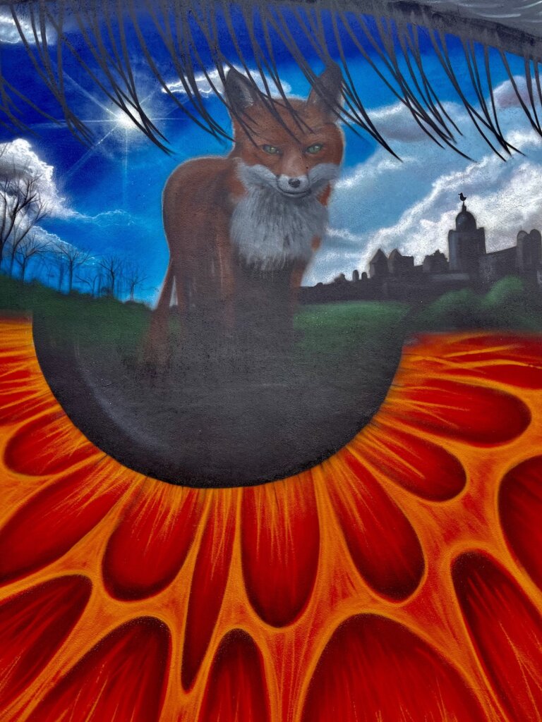 Street Artist My Dog Sighs and Friends paint Hilsea Lido as part of levelling up Portsmouth, 2023. Image © Graffiti Street