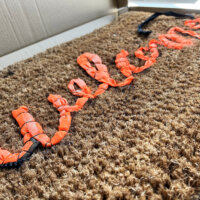Banksy GDP Welcome Mat life vest fabric doormat GraffitiStreet