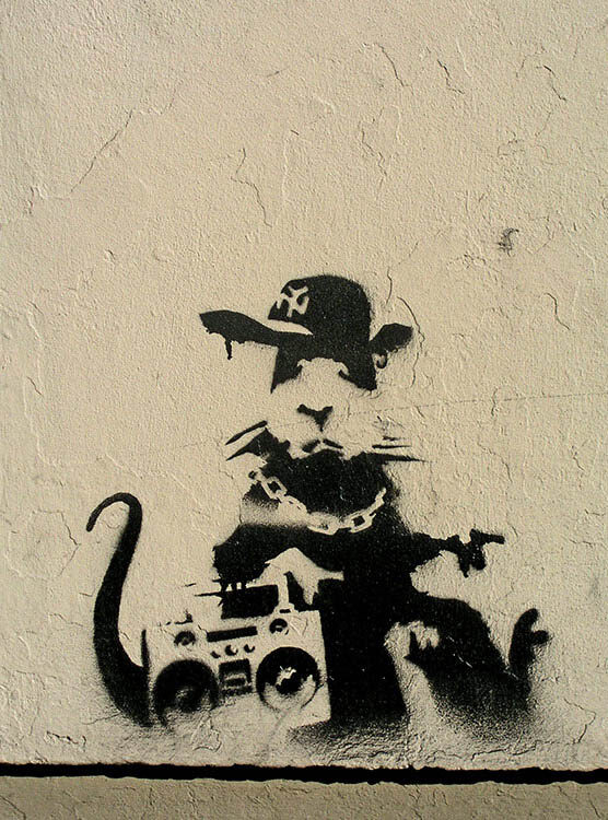 The meaning behind Banksy's Rats - Explained. Image © Banksy