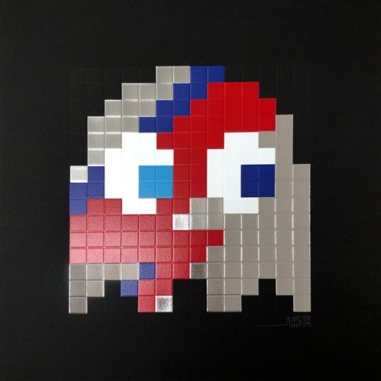 Invader - Aladdin Sane Print (Silver)