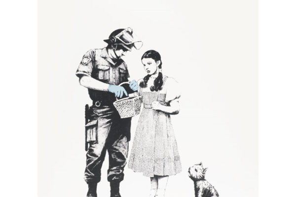 Banksy Stop and Search screen print Pest Control authenticated GraffitiStreet