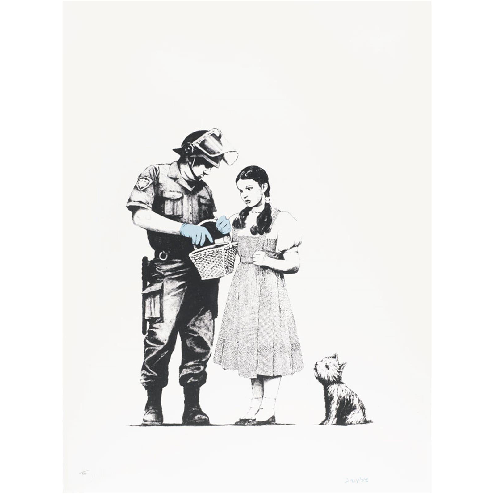 Banksy Stop and Search screen print Pest Control authenticated GraffitiStreet