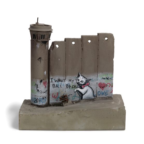 Banksy - Walled Off Hotel Wall Section "Gaza Kitty - I Want My Ball Back" (2018)