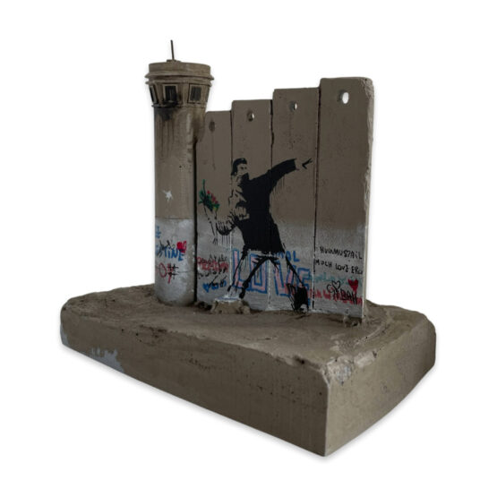 Banksy - Walled Off Hotel Wall Section "Love Is In The Air - Flower Thrower" (2019)