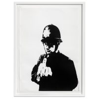 Authentic Banksy Rude Copper print with Pest Control COA for sale