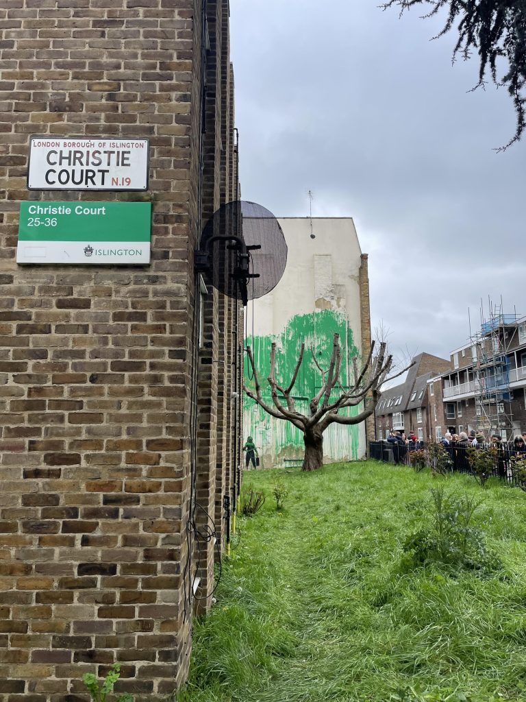 Banklsy "Eco Tree" mural, Hornsey Road. Photo Copyright Graffitistreet