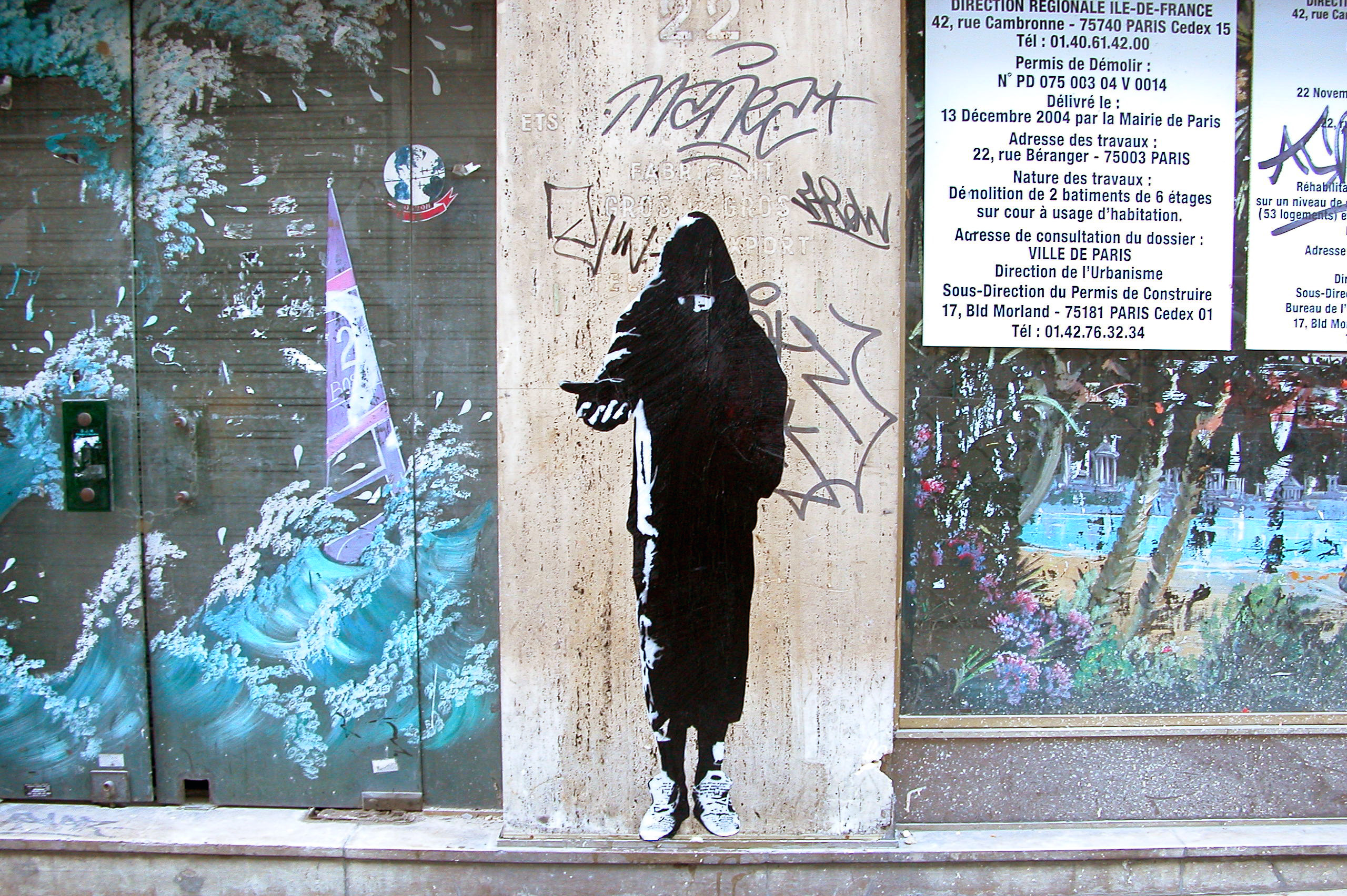 Blek le Rat, Begger, Paris 2005. Image copyright Blek le Rat