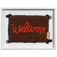 Banksy GDP Welcome Mat life vest fabric doormat GraffitiStreet