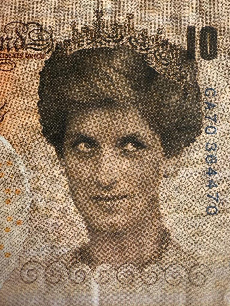 Banksy Di-Faced Tenner Princess Diana portrait detail