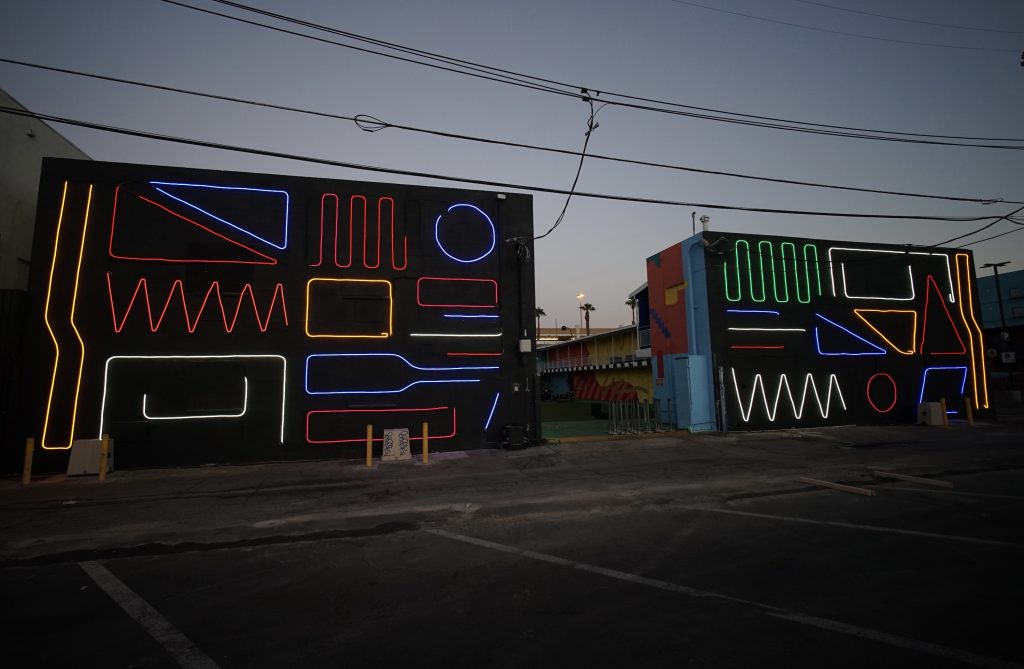 Spidertag Interactive Neon Murals INM#12 in Las Vegas with JustKids
