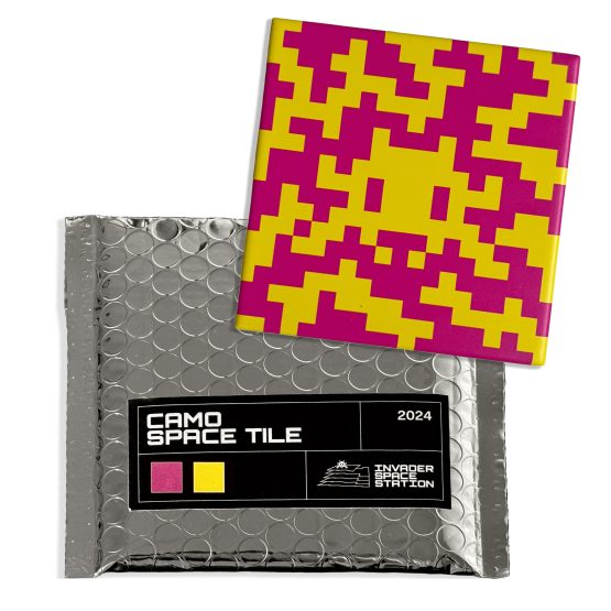 Invader - Camo Space Tile (Pink & Yellow)
