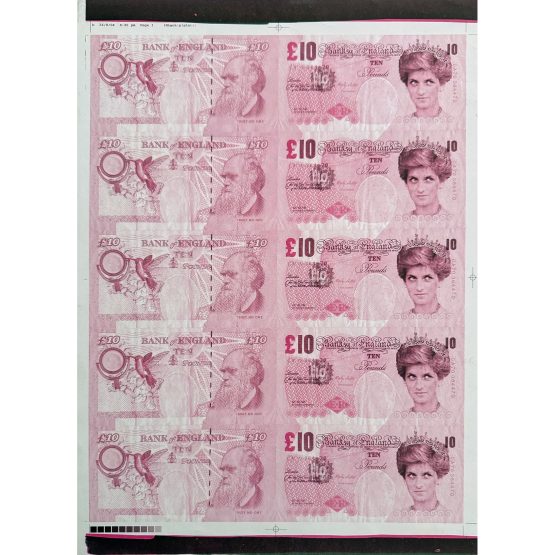 Banksy - Di-Faced Tenner Sheet (Pink)