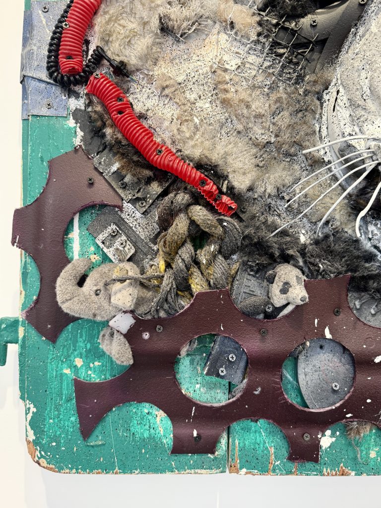 Bordalo II Neutral FX Panda made from discarded toys and electronics