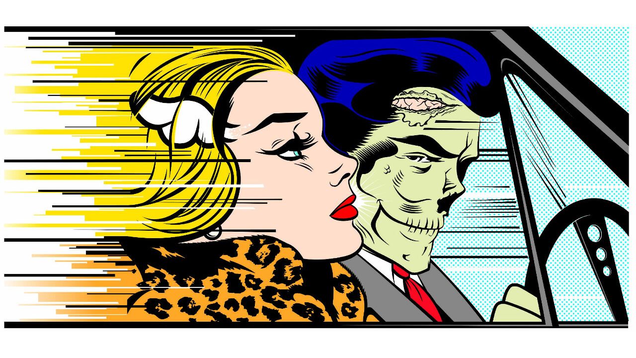 Artist’s Resale Right urban art resale example with D*Face - Going Nowhere Fast Print