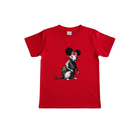 Banksy - Dismaland "Rat" Kids' T-Shirt (Red)