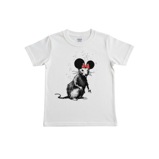 Banksy - Dismaland "Rat" Kids' T-Shirt (White)