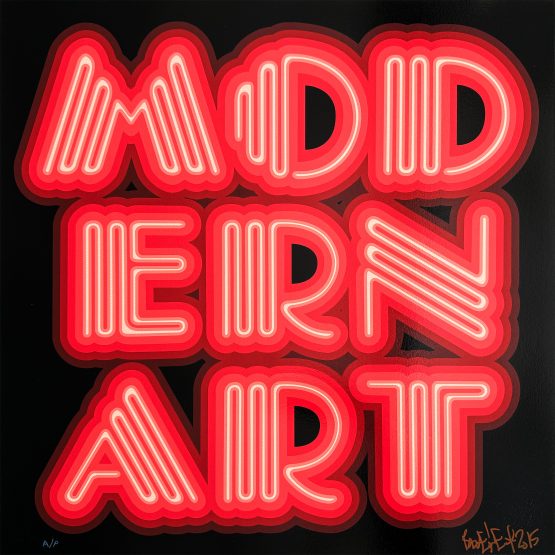 Ben Eine - Modern Art (Neon Red) Artist Proof