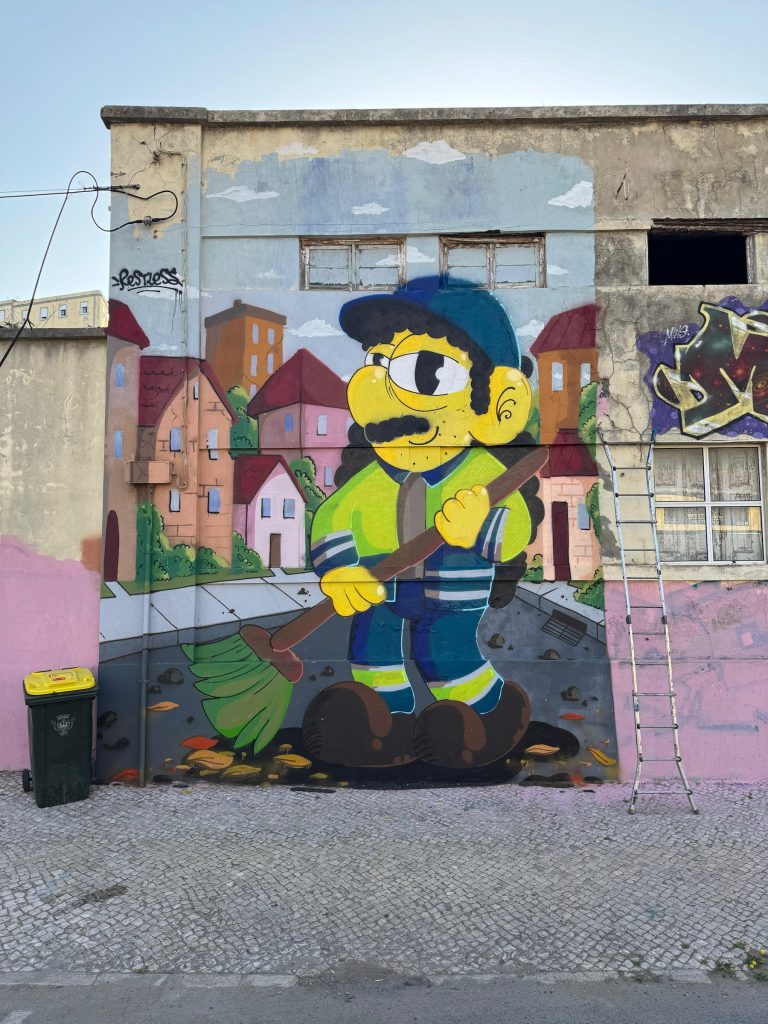 RESTLESS mural inspired by Lisbon working communities