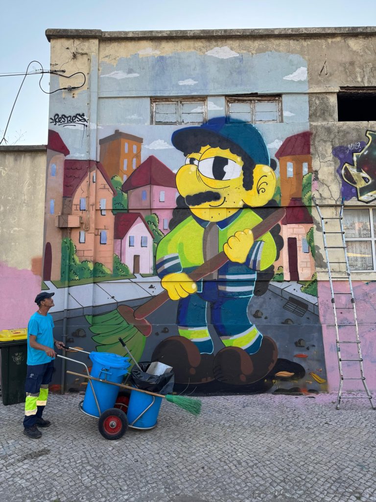 RESTLESS mural inspired by Lisbon working communities