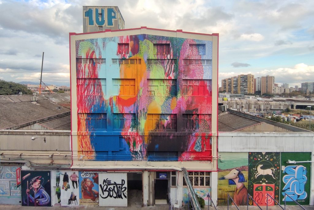 Urban art festival murals at B-Murals Nau Bostik