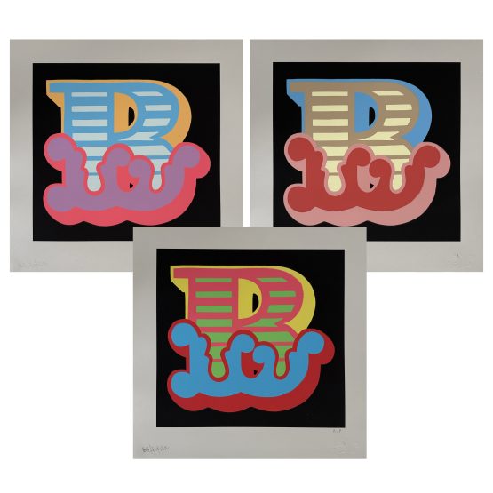 Ben Eine - BBB (Triple Set)(Artist Proof) on Grey Board