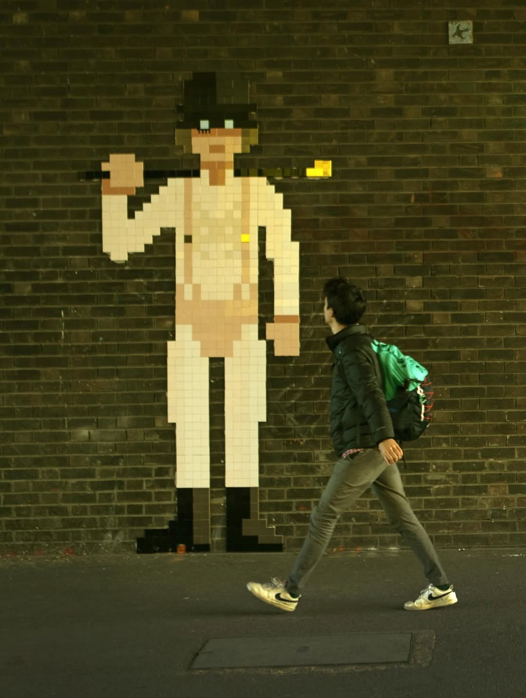 Clockwork Orange reference in Invader London invasion mosaic