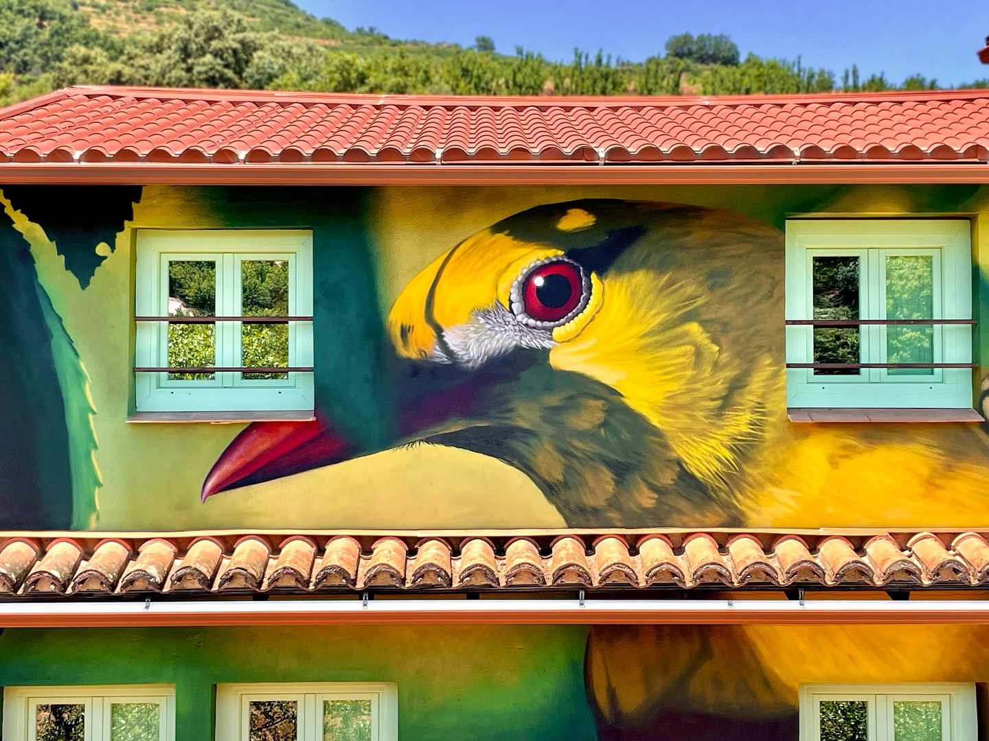Brea Acuadros mural at Molino del Jerte in Valle del Jerte, Navaconcejo