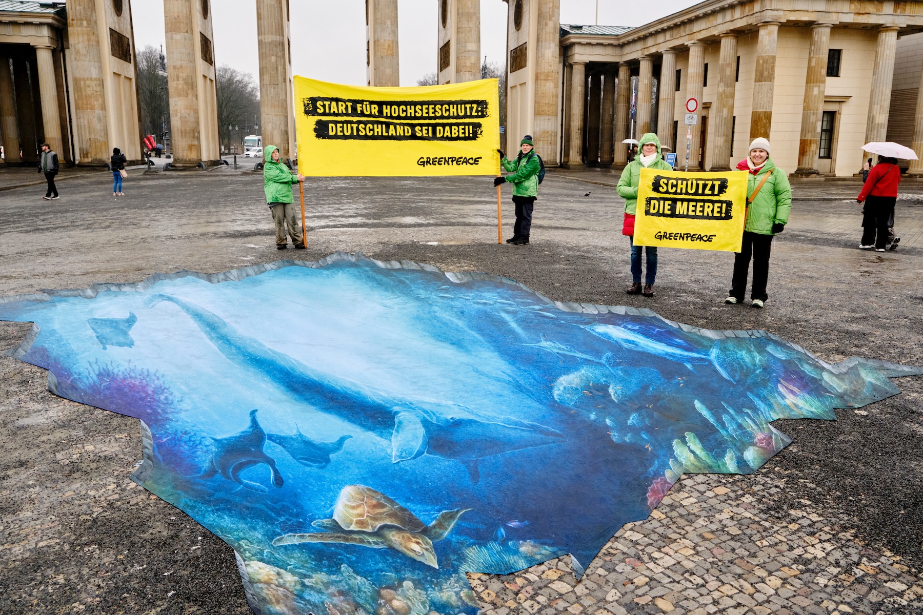 Global ocean protection murals created by artists across five continents