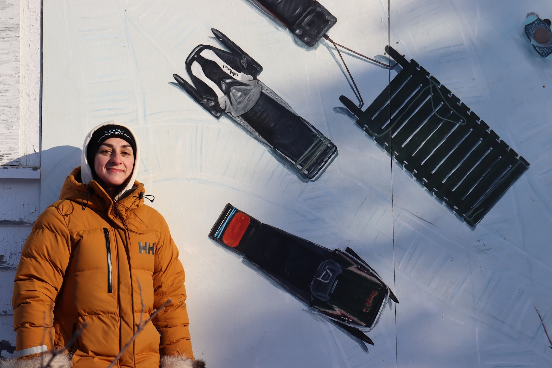 ocean-themed mural in Makkovik depicting Inuit ocean stewardship