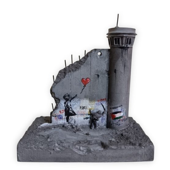 Banksy - 'Girl With Balloon' Walled Off Hotel Sculpture - Defeated Wall Section (2018)