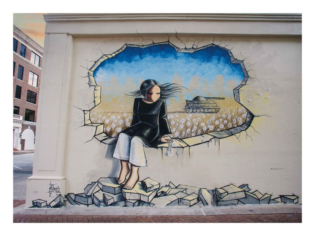 Shamsia Hassani Birds of No Nation mural Street Art for Mankind GraffitiStreet