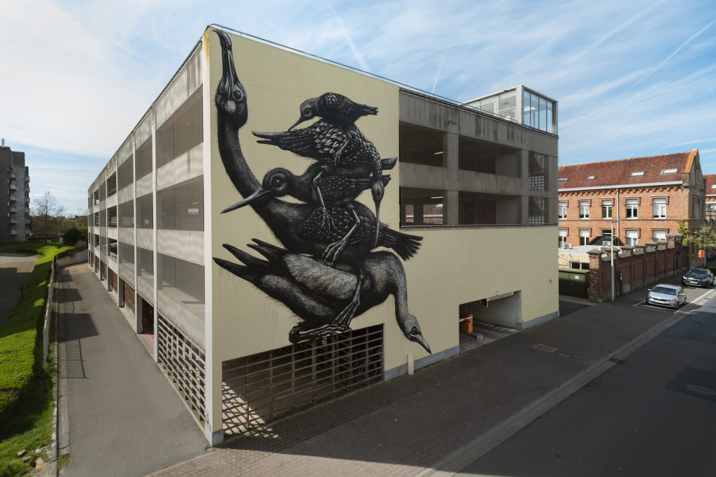 ROA The Crystal Ship 2026 street art in Ostend