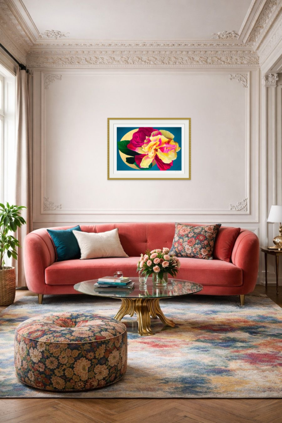 Sophie Mess - Nebula Rose 24ct Gold leaf Edition (Framed)