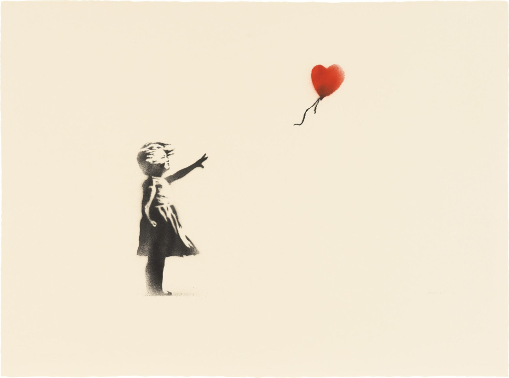 Banksy Girl with Balloon print connected to the most expensive Banksy print record