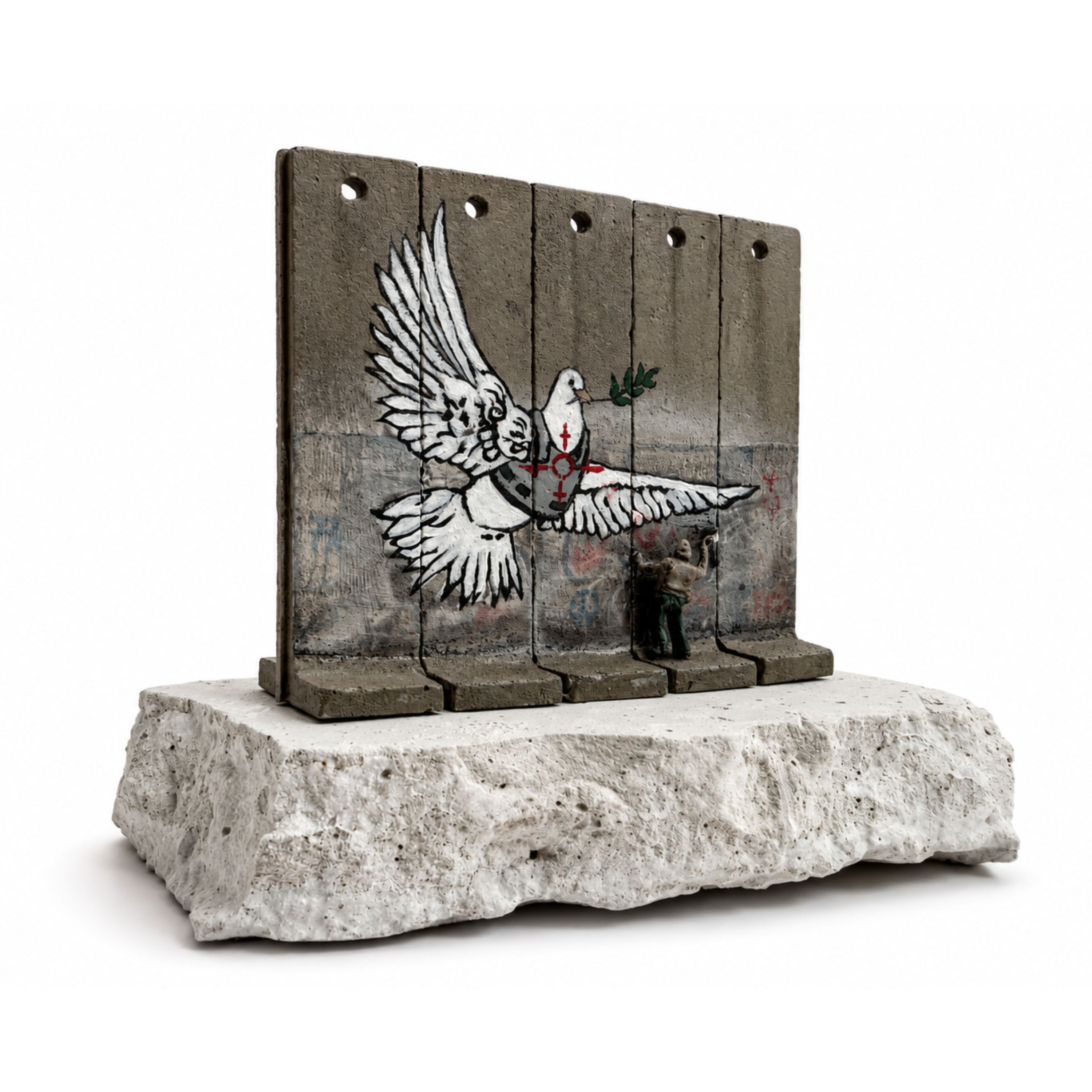 Banksy – Walled Off Hotel Wall Section “Peace Dove”
